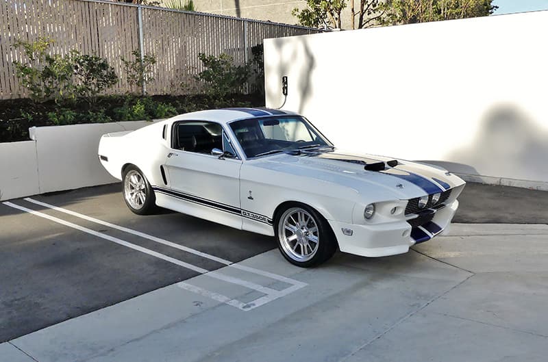White first generation Shelby Mustang