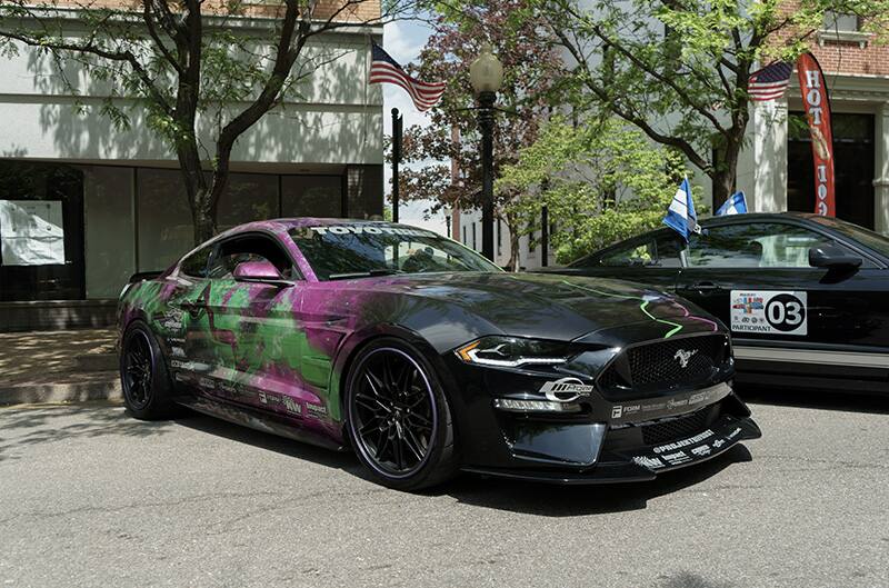 Multicolor S550 Mustang at show