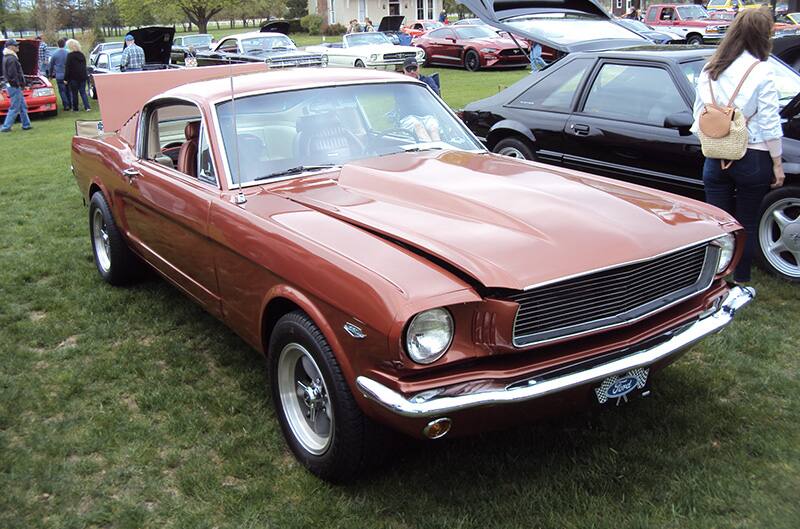 Red Ford mustang first gen