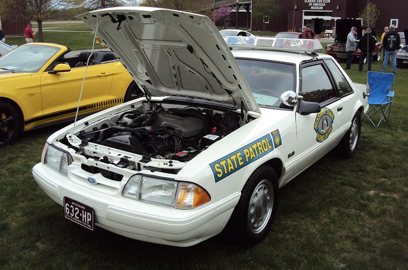 White police ford foxbody mustang