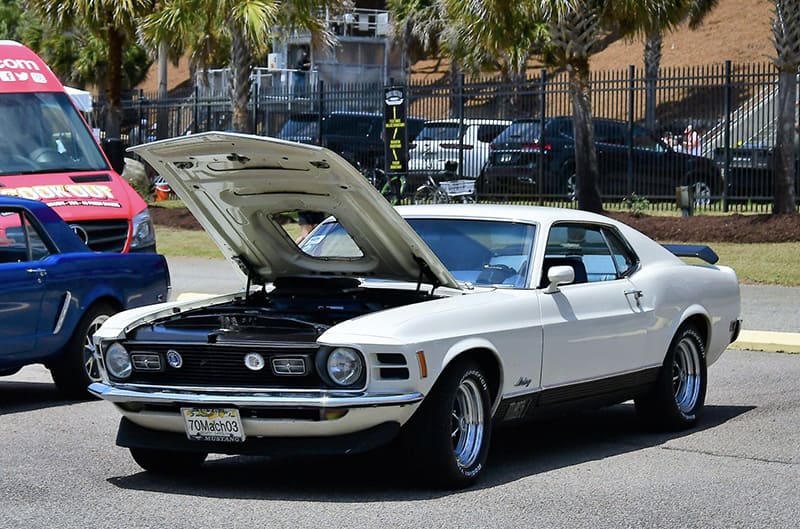 White Mach 1 Mustang