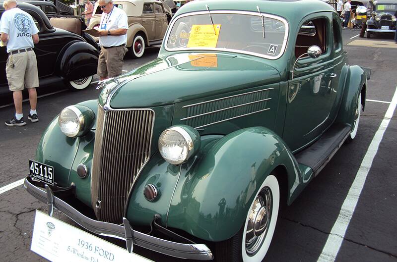 Green ford sedan