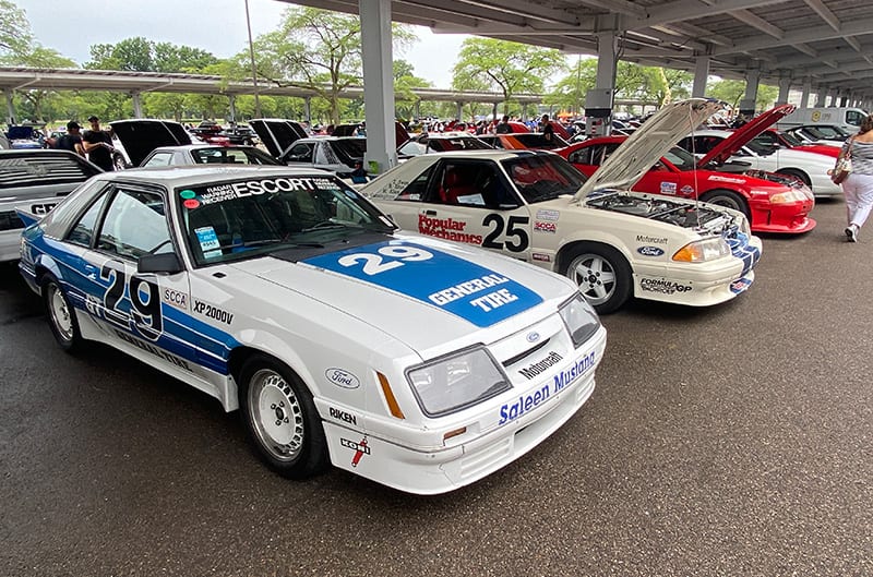 Several livery foxbody mustangs