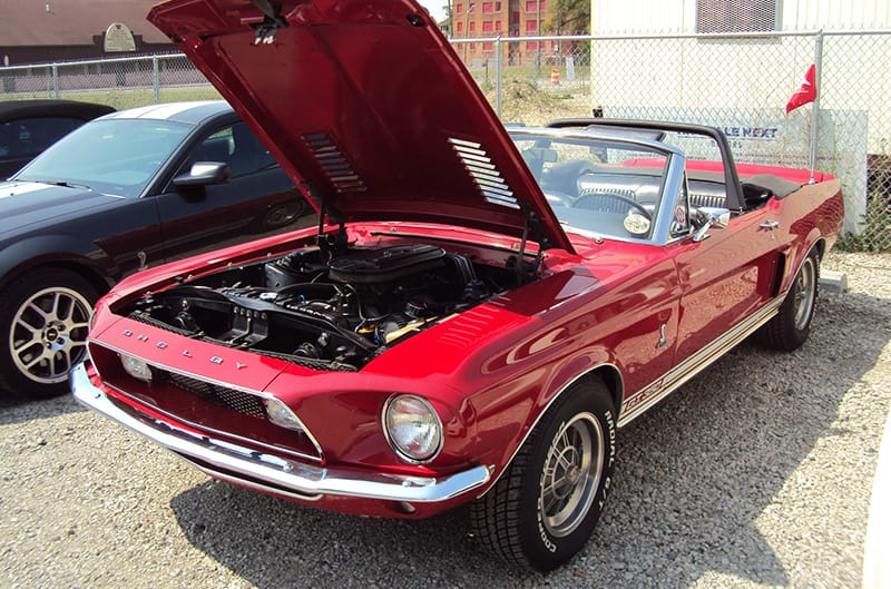 Red Shelby First gen mustang