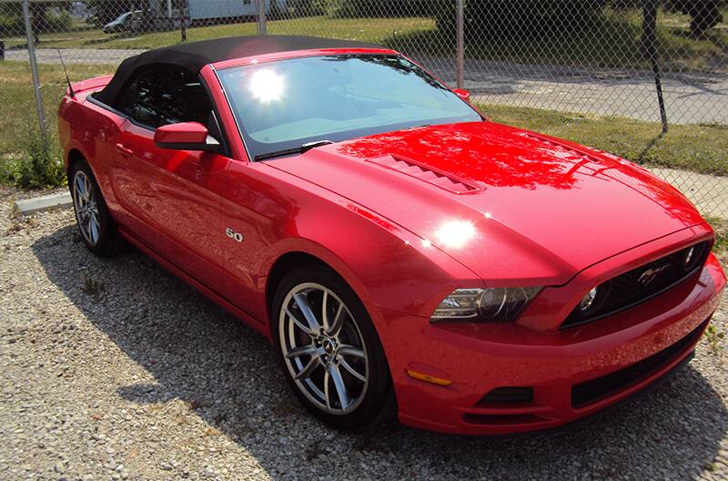 Red S197 Mustang