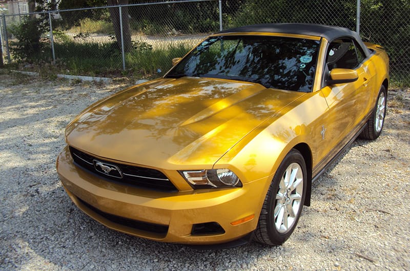 Gold S197 Mustang