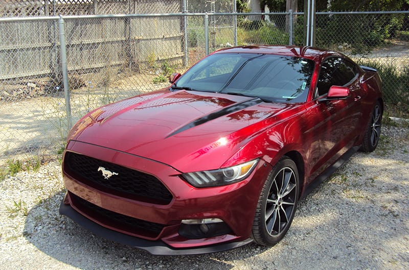 Red S550 Mustang