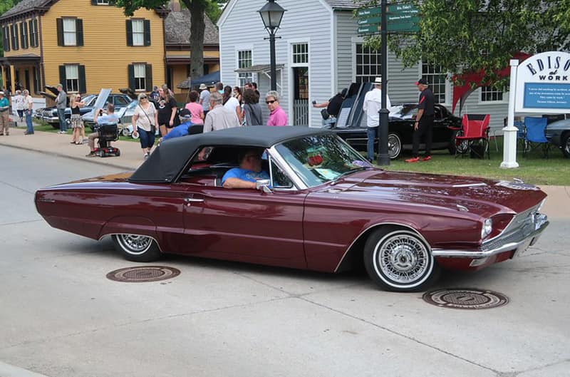 Ford thunderbird convertible driving