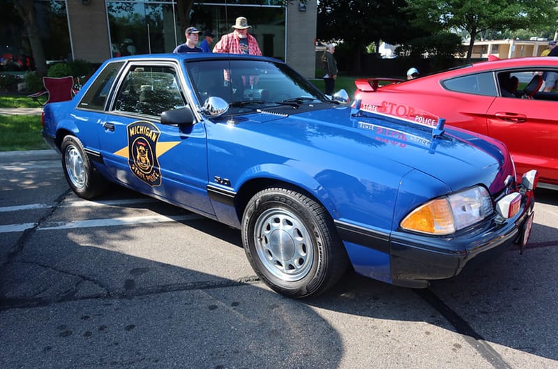 SSP foxbody mustang in blue
