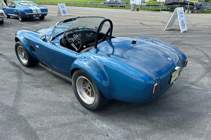 Blue Shelby Cobra coupe