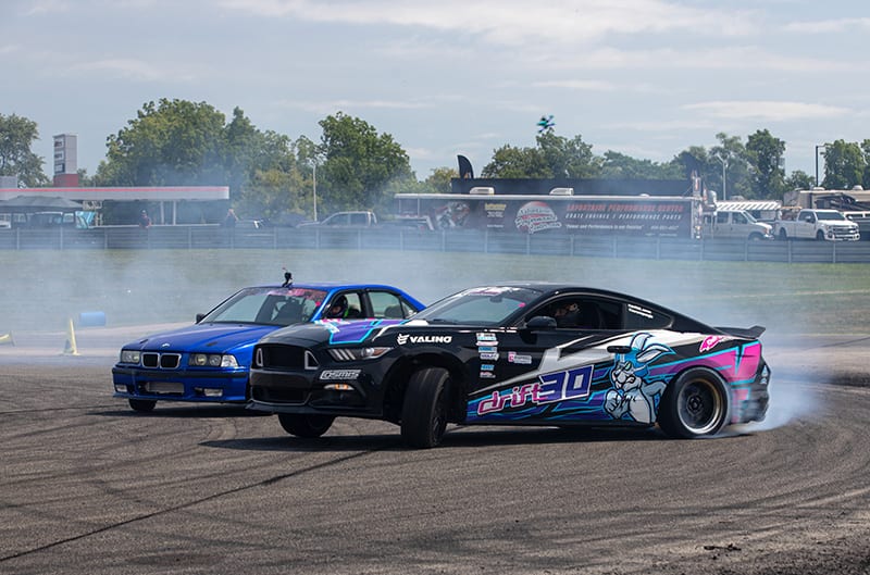 S550 Mustang Drifting with BMW in background