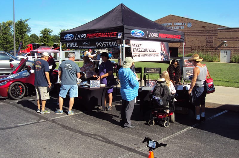 Ford Performance Tent with Emeline King signing