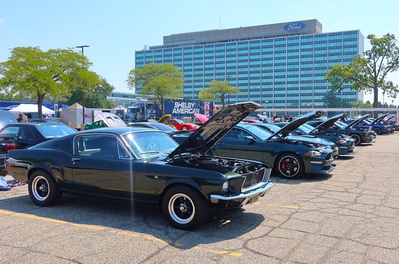 Bullitt Mustangs at Ford World Headquarters