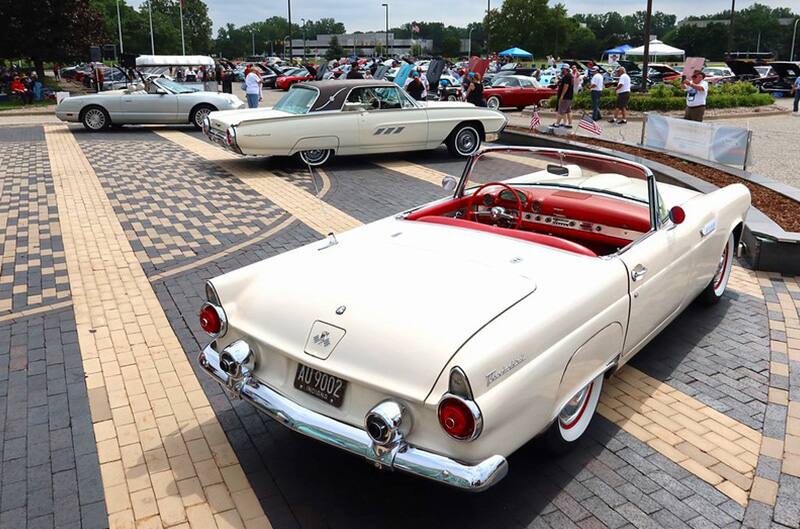 White convertible thunderbird