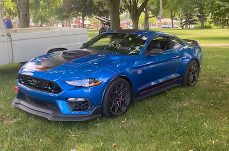 Blue S550 Mach 1 mustang