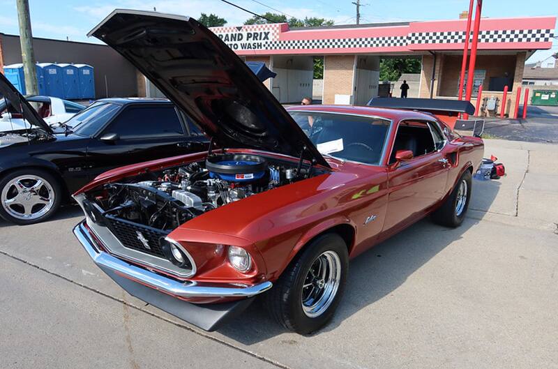 Red Ford Mustang first gen