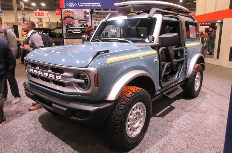 New ford bronco on display indoor