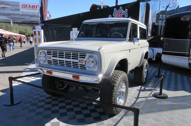 Ford Bronco lifted sitting outside in bright sun