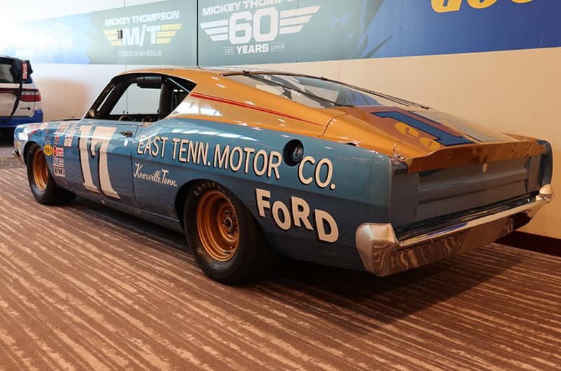 Ford race car on display