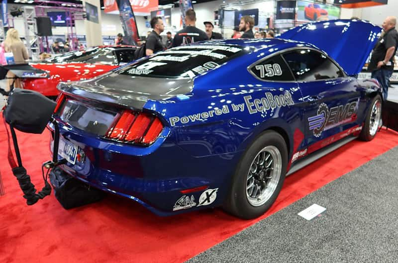 EcoBoost Mustang with parachute