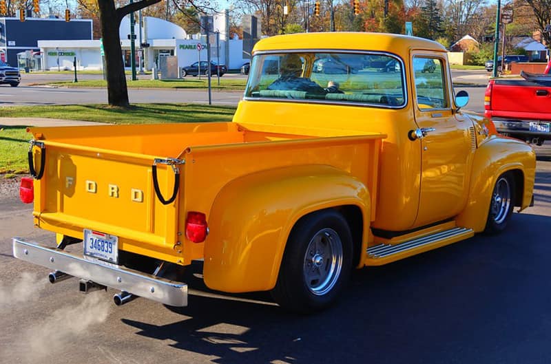 Yellow Ford pickup