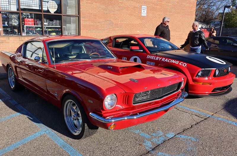 Red First generation Mustangs