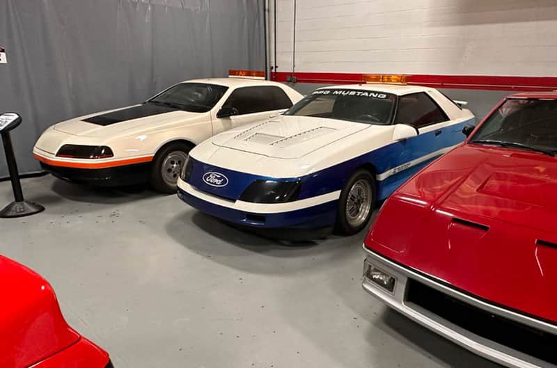 Ford thunderbird race cars at museum