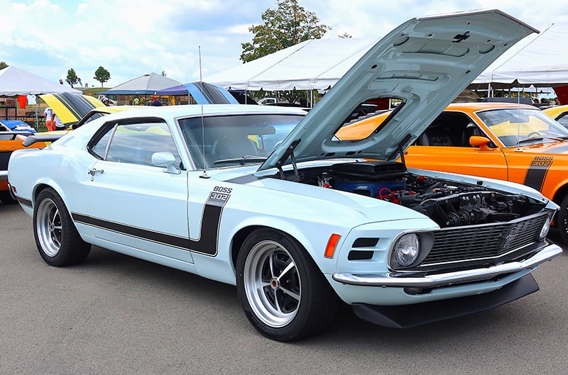 Blue 1970 Boss 302 Mustang