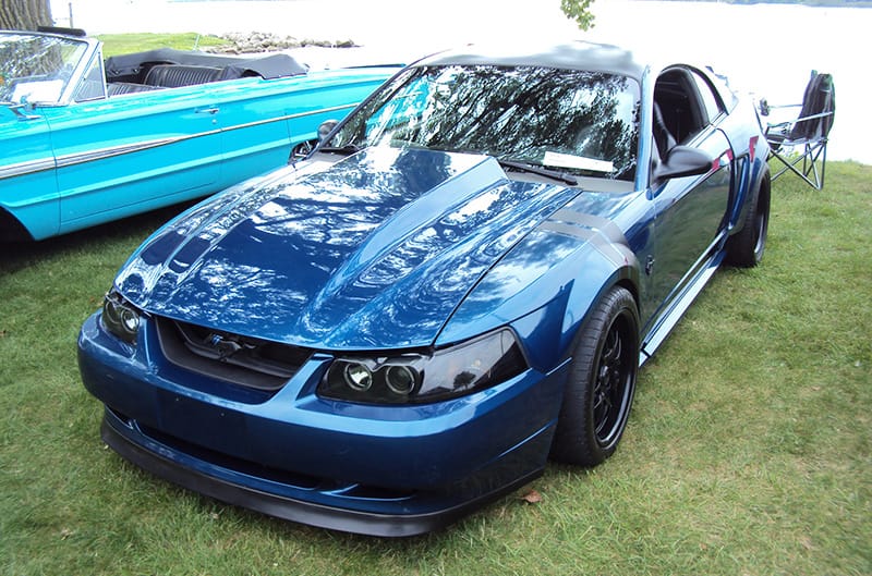 New edge mustang in blue on display