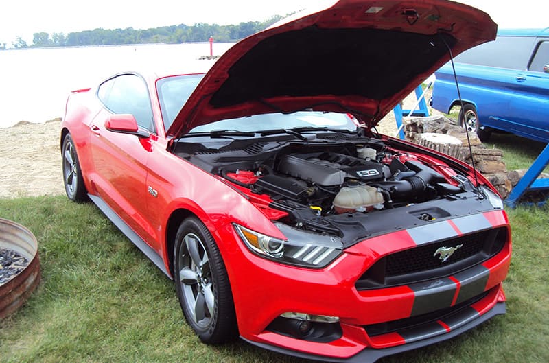 Red S550 Mustang