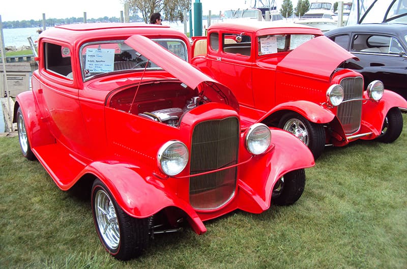 Two ford 1930s sedans