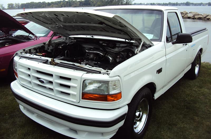 White Ford Lightning