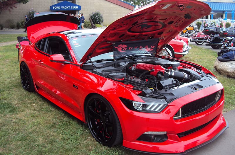 Red S550 Ford Mustang