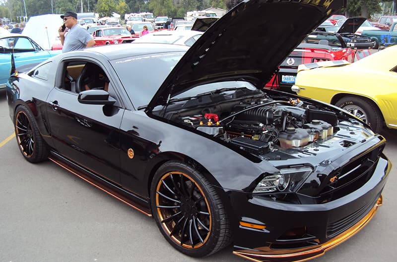 Black supercharged mustang
