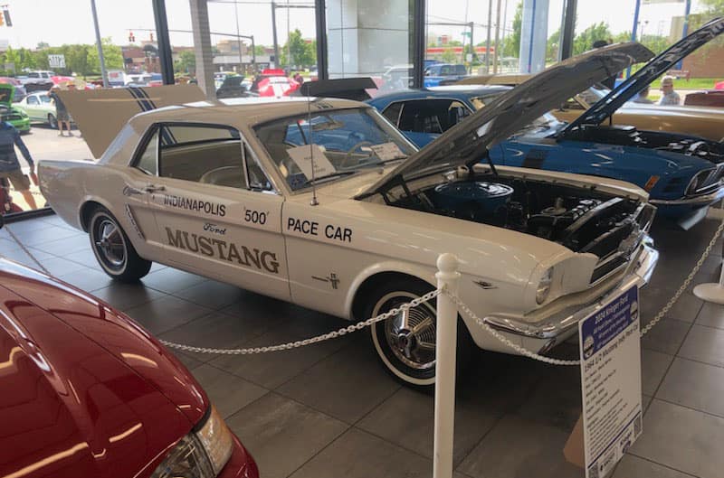 white mustang pace car