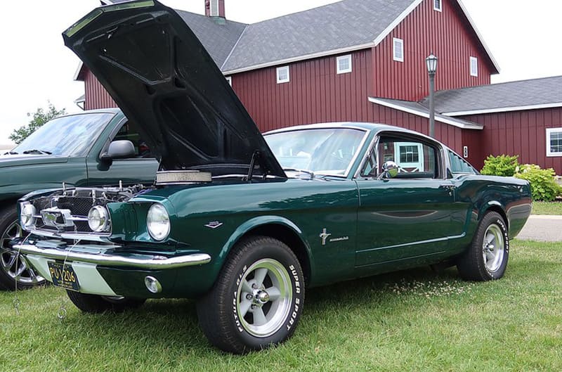 Green Mustang Fastback