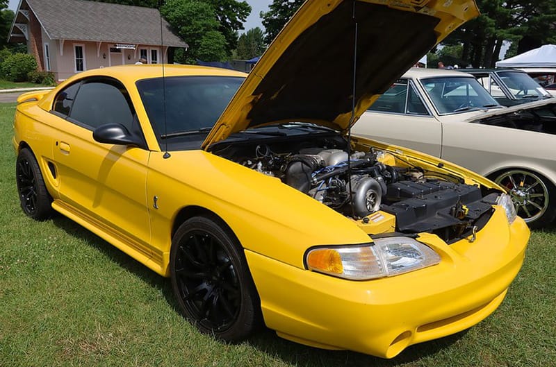 Yellow Ford Mustang