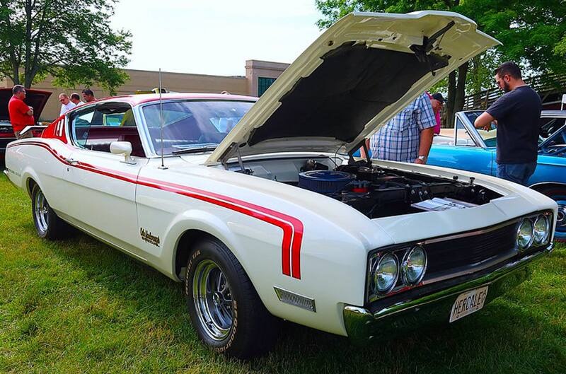 White and red Ford