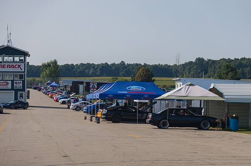 Pit area at Gingerman Raceway