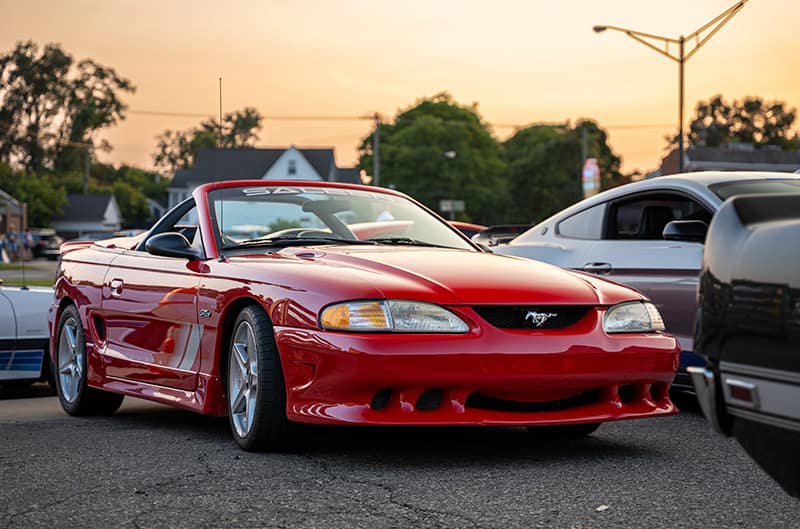 Red SN95 Mustang