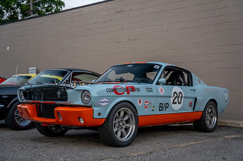 Gulf themed first generation ford mustang