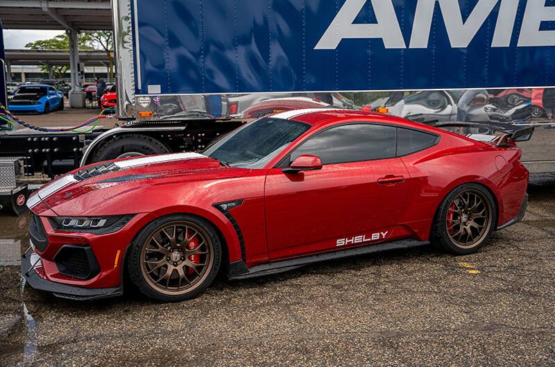 Red Shelby Super Snake Mustang