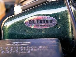 A closeup view of a holographic Bullitt I.D. label