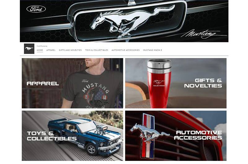 An advertisement for The Mustang Store