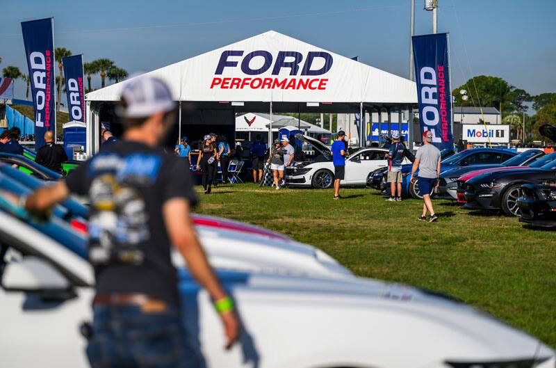 Ford Performance display at IMSA race