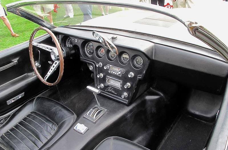 The black leather-padded interior of the Bordinat Cobra