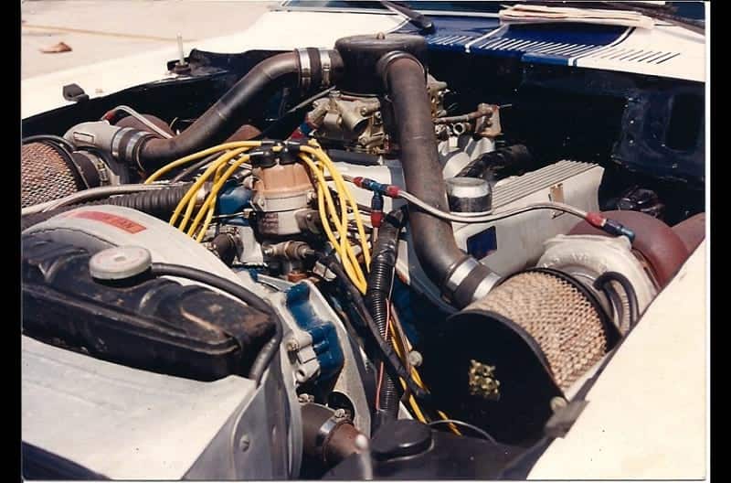 close up of engine under the hood