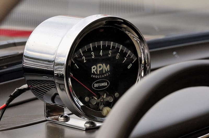 Close up of RMP dial