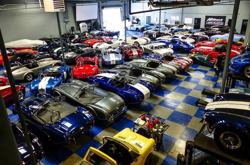 Various Shelbys in garage