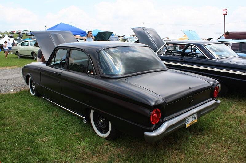 Rear of black Mustang